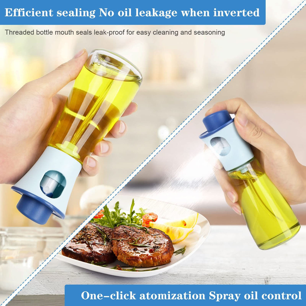 Oil Sprayer for Cooking, Olive Oil Sprayer Mister, 150ml Olive Oil Spray Bottle, Olive Oil Spray for Salad, BBQ, Kitchen Baking