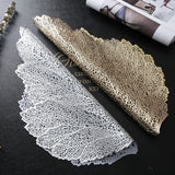 Metallic Vinyl Christmas Festival Lunch Mats Leaf Holiday Party Restaurant Home Table Decoration,(2pcs)