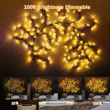 Enchanted Willow Vine Lights for Wall:Twinkling Tree Branch Light for Living Room and Bedroom Home Decor-Warm White Twinkle Tree Lights Lighted（1.8 meters long, 96 lights）