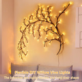 Enchanted Willow Vine Lights for Wall:Twinkling Tree Branch Light for Living Room and Bedroom Home Decor-Warm White Twinkle Tree Lights Lighted（1.8 meters long, 96 lights）