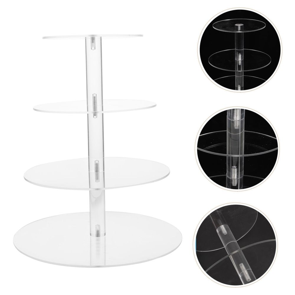 Clear Acrylic Cake and Cupcake Stand Combo for Party Dessert Display 1Set
