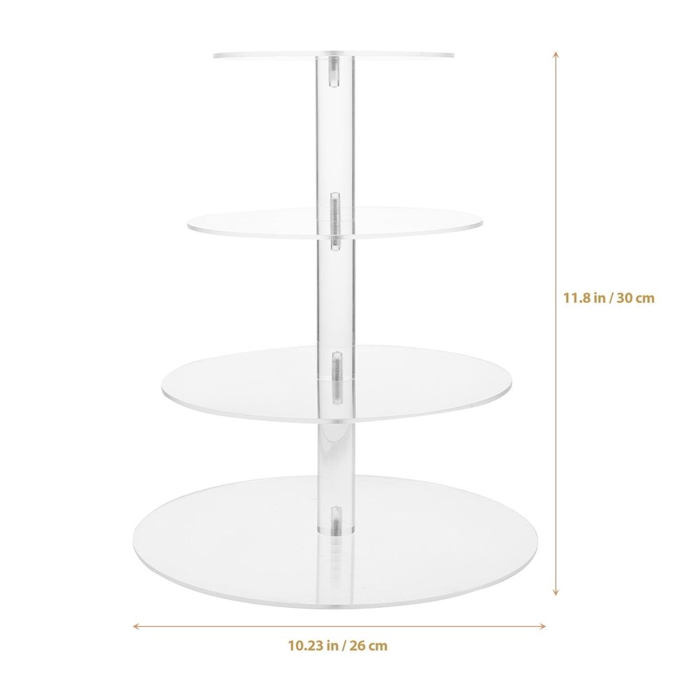 Clear Acrylic Cake and Cupcake Stand Combo for Party Dessert Display 1Set