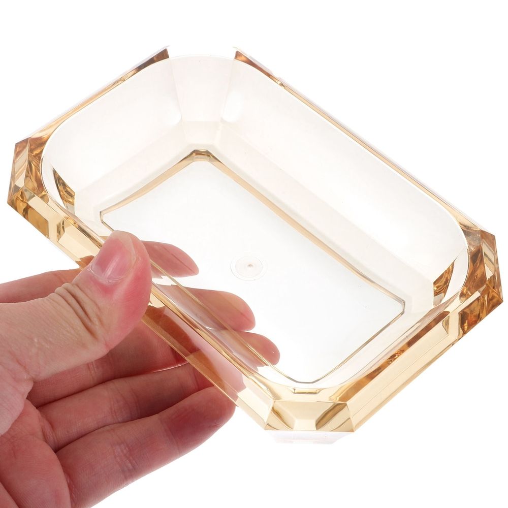 Bathroom Accessories Set, Golden Acrylic, Stainless Steel, Soap Dispenser, Toothbrush Holder 1Set