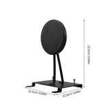 Black Drumming Practice Pad with Steel Bass Drum Foot Pedal for Quiet Drum Training