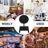 Black Drumming Practice Pad with Steel Bass Drum Foot Pedal for Quiet Drum Training