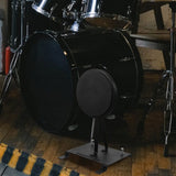 Black Drumming Practice Pad with Steel Bass Drum Foot Pedal for Quiet Drum Training