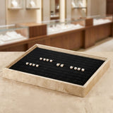 Earring Organizer Sponge Tray Black Velvet Jewelry Insert Pad for Home and Store Use