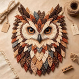 Clearance! Layered Fabric Owl Wall Art DIY Kit, 3D Textile Craft Kit with Fabric Feathers, Handmade Owl Decor Gift