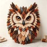 Clearance! Layered Fabric Owl Wall Art DIY Kit, 3D Textile Craft Kit with Fabric Feathers, Handmade Owl Decor Gift