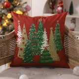 Christmas Pillow Covers 18x18 Inch Set of 2 Xmas Tree Decorative Red Throw Pillows Winter Christmas Decor for Home Couch