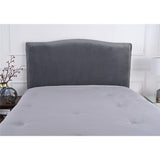 Velvet Bed Headboard Cover for Queen King Full Size, Stretch Headboard Slipcover Soft Dustproof Protector Cover Bed Head Cover for Bedroom (Grey,210-240cm(83-94in))