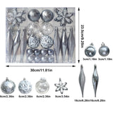 Mini Red Christmas Ornaments Set,40 Pcs Small Christmas Tree Ornaments Decorations,Shatterproof Clear Plastic Ball Ornament for Christmas Tree for Xmas,Valentine,Thanksgiving,New Year