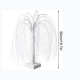 Light up Tree Decor Indoor, 60 LED 19.7Inch RGB Lighted Tree Tabletop Lamp, Small White Willow Tree with Lights for Birthday Thanksgiving Wedding Party Home Decoration