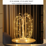 Light up Tree Decor Indoor, 60 LED 19.7Inch RGB Lighted Tree Tabletop Lamp, Small White Willow Tree with Lights for Birthday Thanksgiving Wedding Party Home Decoration