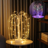 Light up Tree Decor Indoor, 60 LED 19.7Inch RGB Lighted Tree Tabletop Lamp, Small White Willow Tree with Lights for Birthday Thanksgiving Wedding Party Home Decoration
