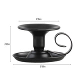 Retro Iron Taper Candle Holder Set of 2, Candlestick Holders Candlelight Stand with Handle Simple Ring Candle Stick Holder for Wedding Dinning Party Dinning Home Events Desktop Table Decor