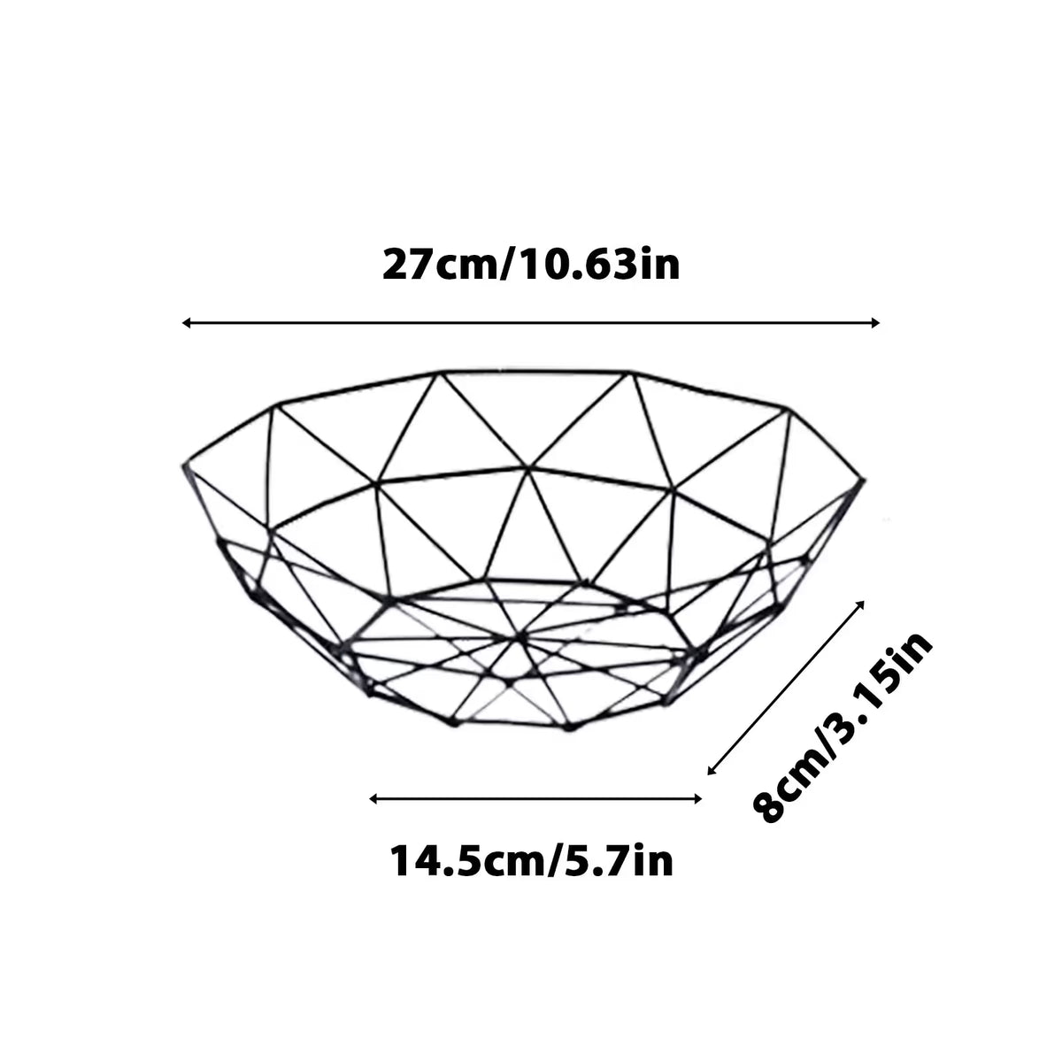 Metal Wire Fruit Bowl, Iron Arts Fruit Storage Baskets for Kitchen Counter, Countertop, Home Decor, Table Centerpiece Decorative hold Vegetables, Bread, Snacks, Potpourris