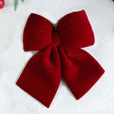 Brick Red Handcrafted Velvet Christmas Wreath Bow, Large Christmas Red Velvet Bows Knots with Stuffed Red Christmas Bows for Winter Christmas Party Favor Home Outdoor New Year Decoration(10in)