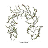 5 Ft Christmas Norfolk Pine Garland - Real Touch Winter Evergreen Pine Garland, Artificial Greenery Garland for Table, Mantle, Wall, Fireplace Decor, Indoor Outdoor Christmas Decorations 1Pcs