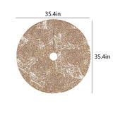 Sequin Christmas Tree Skirt 35 Inch Glitter Tree Skirt Velvet Xmas Tree Skirt for Halloween Ornaments Sparkly Tree Cover Mat Soft Fabric Tree Base Cover Large Tree Blanket Gold