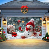 Christmas Holiday Garage Door Banner Snowflake Christmas Backdrop Decor Door Cover Decoration Merry Christmas Banner Photography Backdrop Photo Props for Winter New Year Xmas Party (5 x 6.5ft)