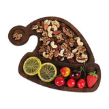 Christmas Wood Serving Tray Santa Hat Shaped Wooden Platter Rustic Farmhouse 8 Inches Food Dish Plate Table Serving Platter for Christmas Charcuterie Cheese Food Fruit
