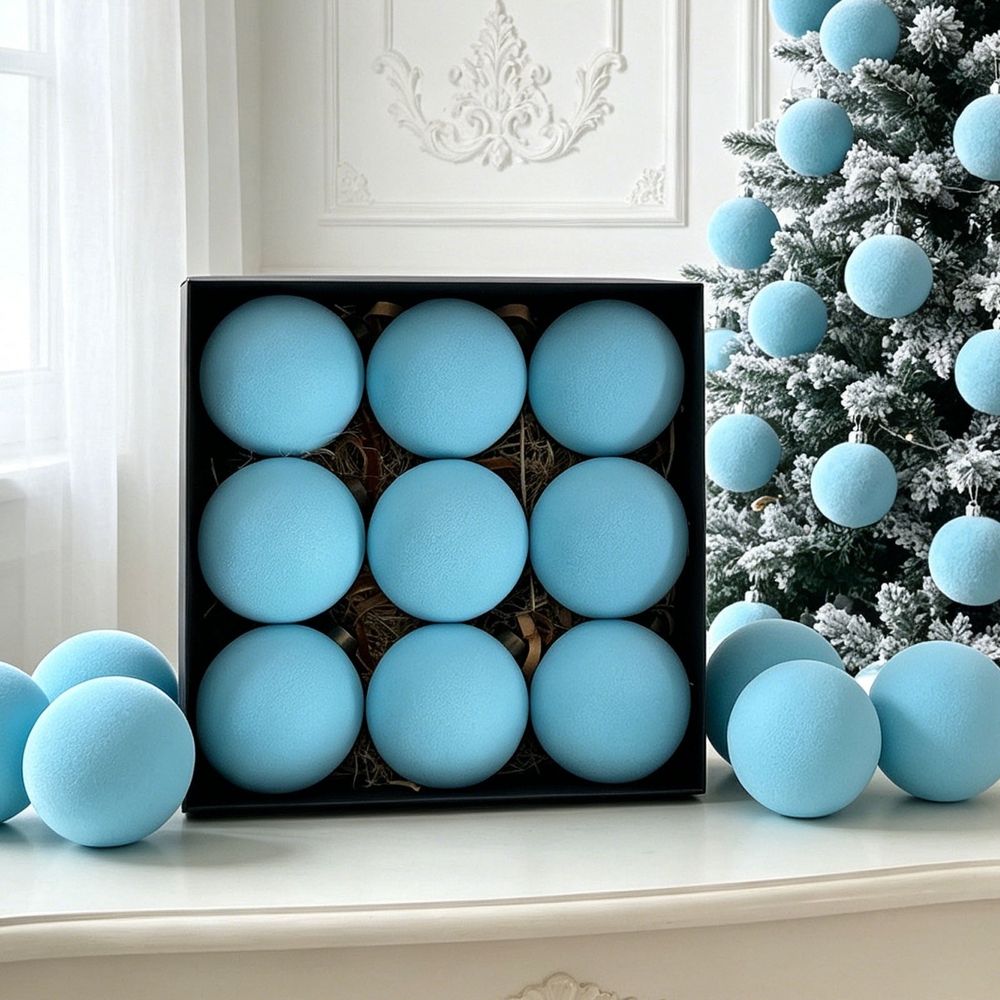 12PCS Christmas Tree Ornaments Clearance, Large Christmas Ball Ornaments Indoor, Green  Tree Hanging Pendants for Home