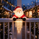 Winter Glow Bear Icicle Light Decor, Christmas Night Light Outdoor, Hanging LED Holiday Lights for Porch Entryway Home Decor
