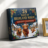 Highland cow advent calendar 2026, christmas countdown calendar for kids, 3D 24 Days Of highland cow Advent Calendar