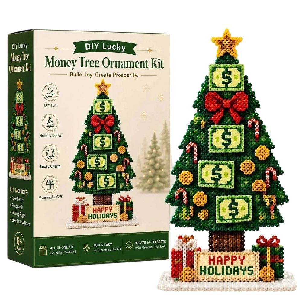Tabletop Christmas Tree Fuse Beads Kits for Adults, Arts and Crafts Beads & Bead Assortments, Christmas Crafts for Adults Kids