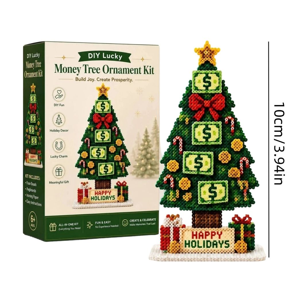 Tabletop Christmas Tree Fuse Beads Kits for Adults, Arts and Crafts Beads & Bead Assortments, Christmas Crafts for Adults Kids