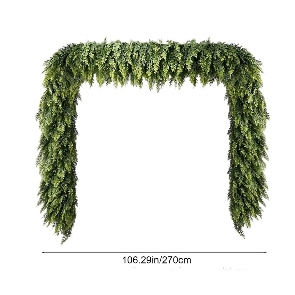 Natural Feel Cedar Artificial Christmas Garland, Christmas Decorations Indoor, Evergreen Christmas Garland 106