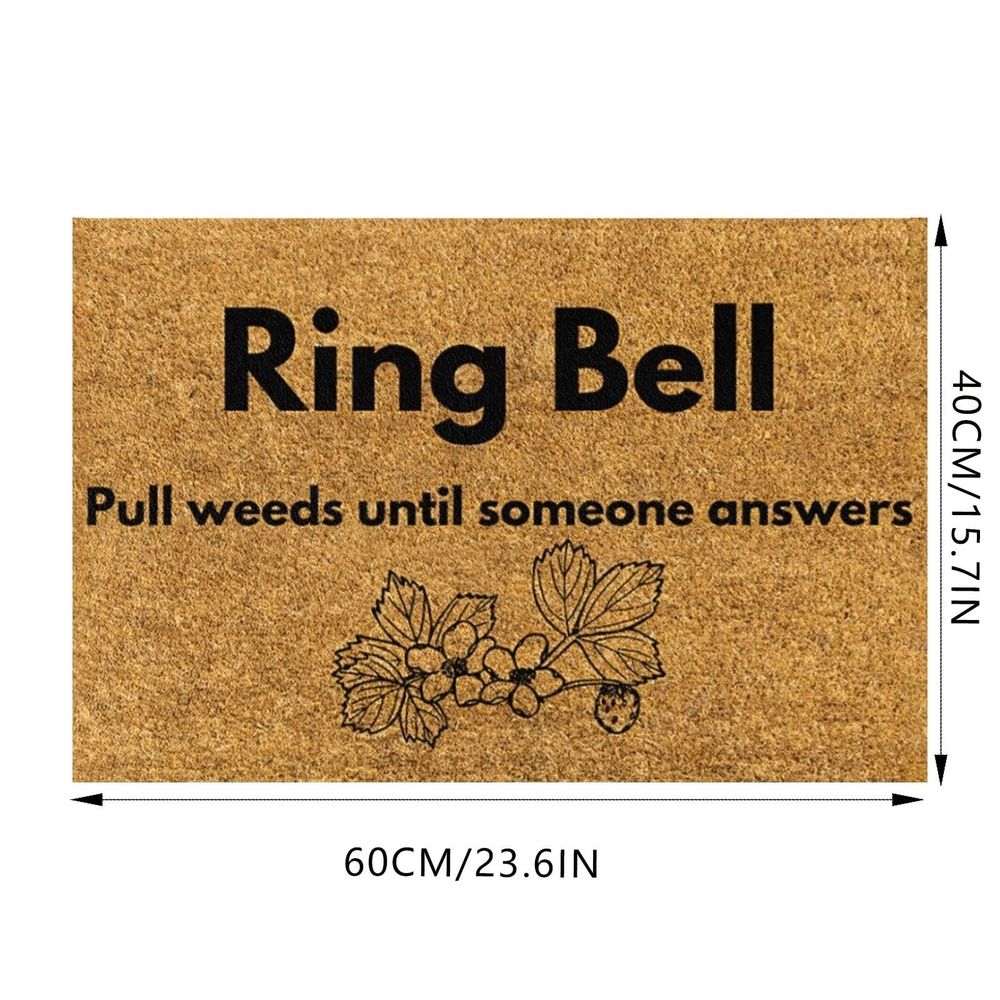 Area Rug Door Mats Ring Bell Pull Weeds Until Someone Answers Polyester Water Absorbing Mat Bathroom Door Non Slip Polyester Mat Wear Mat Water Absorption Bathroom 1PC