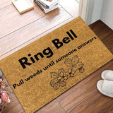 Area Rug Door Mats Ring Bell Pull Weeds Until Someone Answers Polyester Water Absorbing Mat Bathroom Door Non Slip Polyester Mat Wear Mat Water Absorption Bathroom 1PC