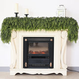 Christmas Cedar Garland Artificial Real Touch Thickness Realistic Greenery Pine Garland for Mantle Fireplace Outdoor Indoor Christmas Decorations1.8m