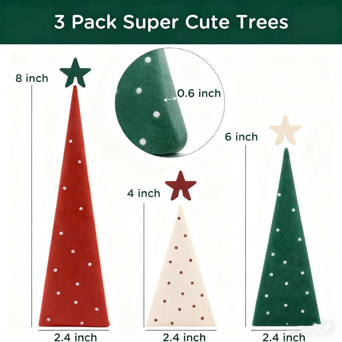 Christmas Decorations-Three Sizes Wooden Tree Sign with Star-Christmas Decorations for Home Shelf Mantel Fireplace Table Party Decor（8*2.4inch，4*2.4inch，6*2.4inch）