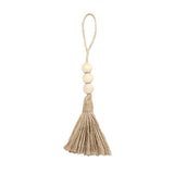 Wood Bead Garland,Farmhouse Tassels Beads, Rustic Country Decor Prayer Beads for Home Door Knob Christmas Decoration (8pack)