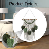 Leaves Woven Tapestry Leaf Tassel Boho Craft Chic Backdrop Macrame Wall Hanging Home Decoration for Home Dorm Wedding Bedroom