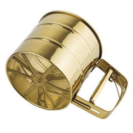 Stainless Steel Fine Mesh Sieve Flour Sifter Flour Cup Sifte A unique gifts for baking enthusiasts (Golden)