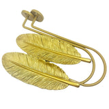 Curtain Tiebacks Gold Vintage Big Leaf Design Curtain Holdbacks Curtain Drapery Holdbacks Tie Back Hook -2pcs(Gold)