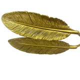 Curtain Tiebacks Gold Vintage Big Leaf Design Curtain Holdbacks Curtain Drapery Holdbacks Tie Back Hook -2pcs(Gold)