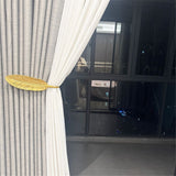 Curtain Tiebacks Gold Vintage Big Leaf Design Curtain Holdbacks Curtain Drapery Holdbacks Tie Back Hook -2pcs(Gold)