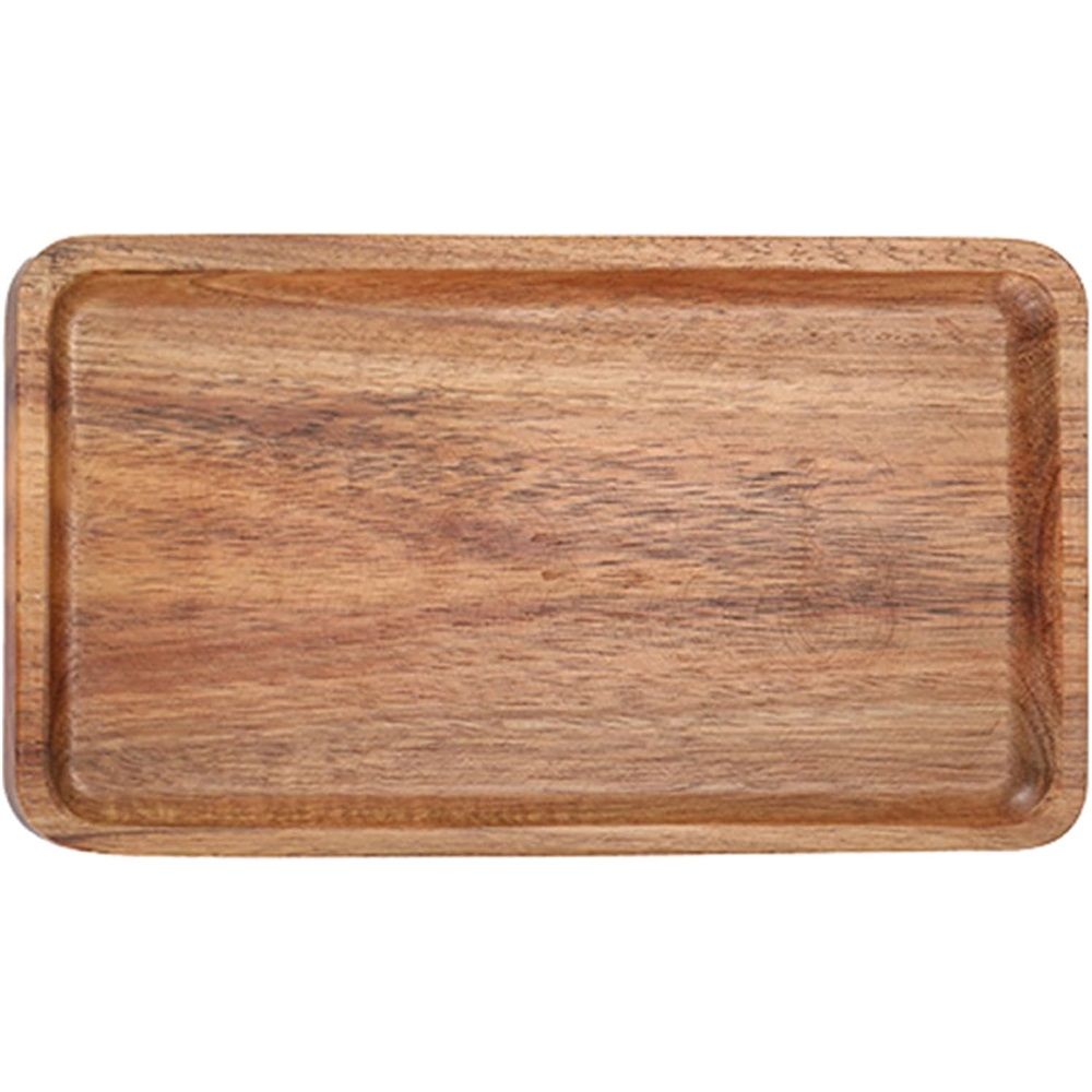 Small Wooden Platters Rectangle Mini Charcuterie Boards Acacia Wood Serving Trays Home Decor Cheese Board Cake Appetizer Plates Kitchen Charcuterie Platter （19CM*10.5CM ）