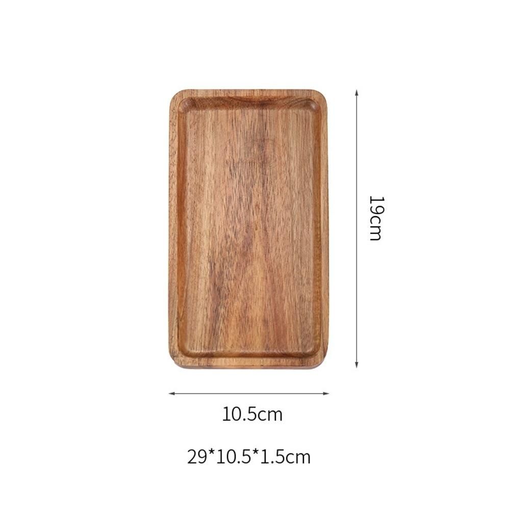 Small Wooden Platters Rectangle Mini Charcuterie Boards Acacia Wood Serving Trays Home Decor Cheese Board Cake Appetizer Plates Kitchen Charcuterie Platter （19CM*10.5CM ）