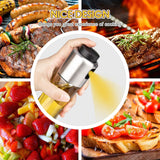 2 pack Oil Dispenser Bottle 180ml/6Oz Olive Oil Dispenser Sprayer for Cooking Air fryer BBQ Grilling Salad Baking Kitchen Gadgets Accessories
