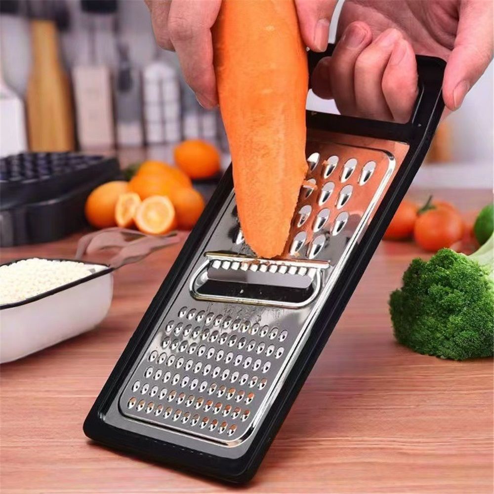 Multifunctional Multi-functional Stainless Steel Grater Vegetables and Cheese Cutter Potato Chopper Fruit Peeler Home Kitchen Accessories(Black)