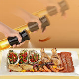 300ml Oil Bottles Kitchen Household Oil Spray Bottle Olive Oil Cooking Oil Barbecue Fat Reduction Oil Control Atomized Glass Spray Pot Kitchen Oil Dispenser(Black)
