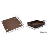 PU Leather Valet Tray Nightstand Desk Organizer for Men Women Home Office Phone Watch Jewelry Glasses Keys Coins Storage（Light brown large size）