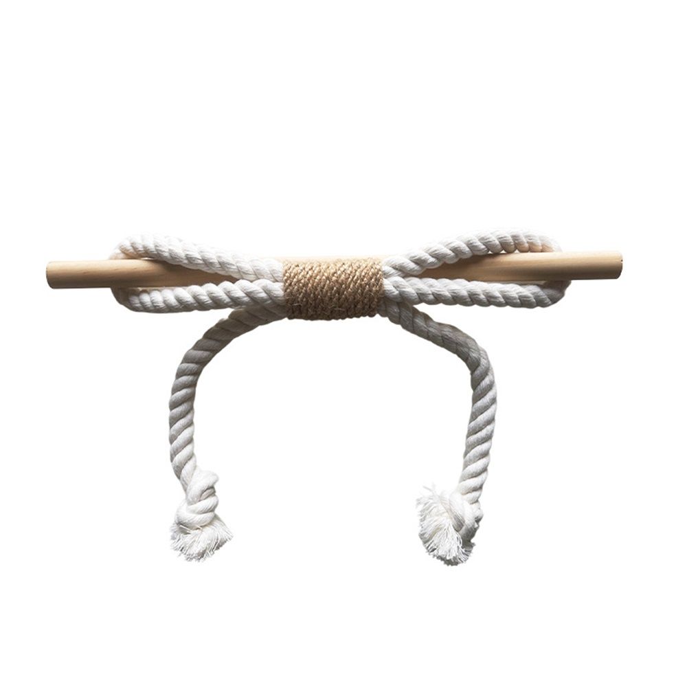Curtain Tiebacks Rustic Holdbacks for Drapes, Farmhouse Tie Backs for Curtains, Cotton Jute Rope with Wood Club, Natural Boho Decor Shabby Chic Drapery Holder, -2Pack