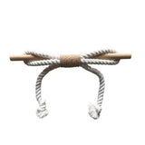 Curtain Tiebacks Rustic Holdbacks for Drapes, Farmhouse Tie Backs for Curtains, Cotton Jute Rope with Wood Club, Natural Boho Decor Shabby Chic Drapery Holder, -2Pack